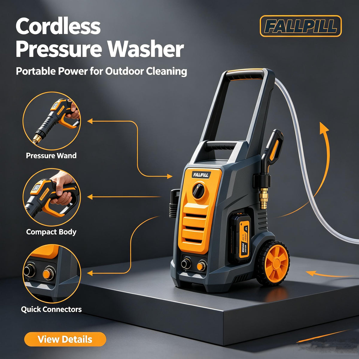 ✅FALLPILL Cordless Pressure Washer