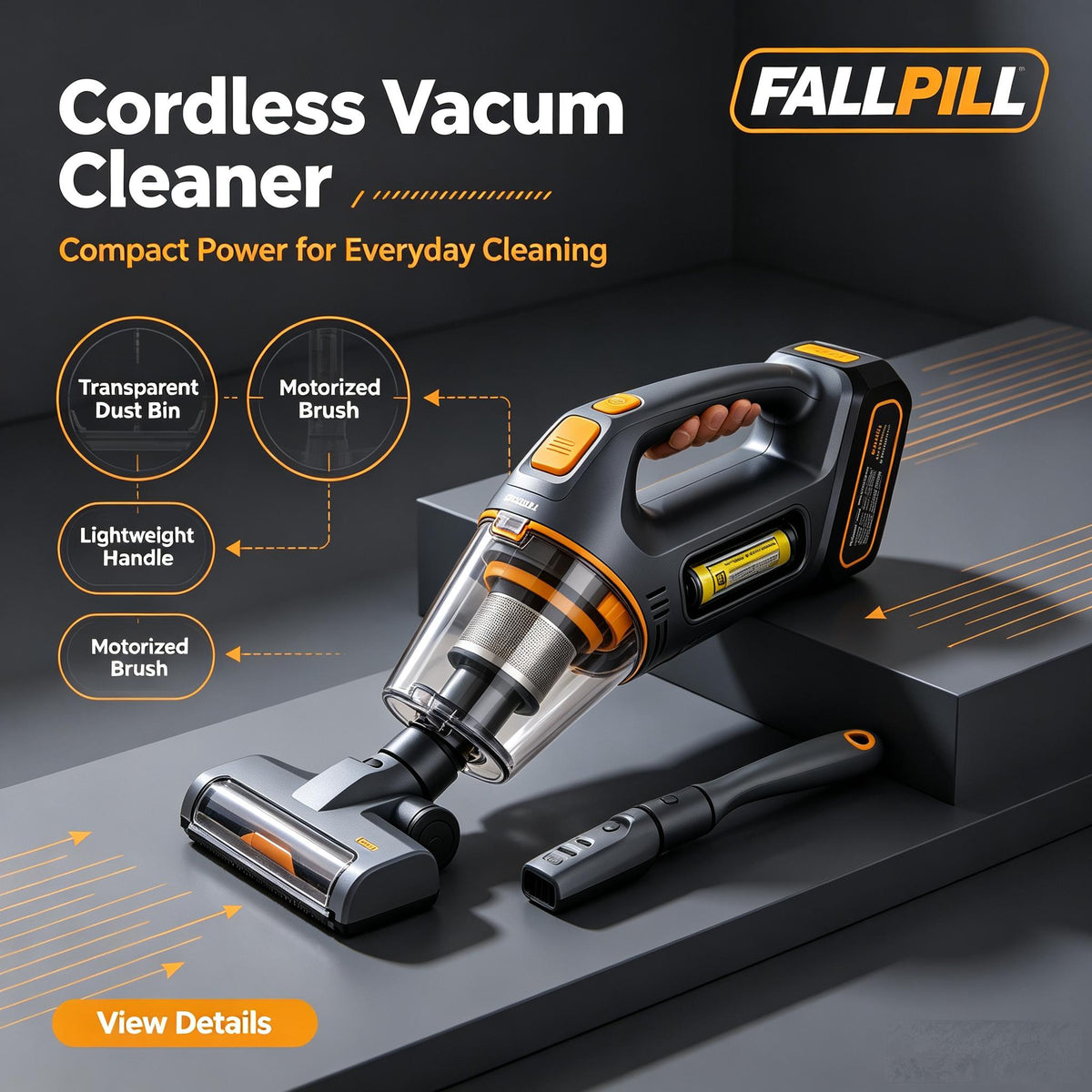 🥘FALLPILL Cordless Vacuum Cleaner