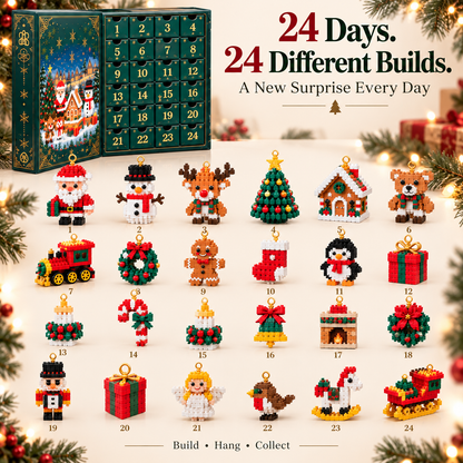 🎅🔥POSLEDNÝ DEŇ – ZĽAVA 50 % ✨ Vianočný adventný kalendár so stavebnicovými kockami pre rodiny