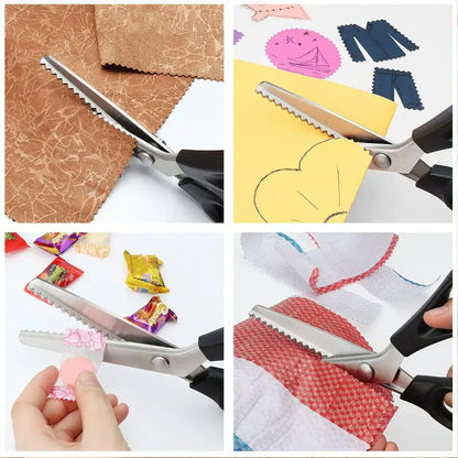 ✨Healrize® Nerezové cikcakové nožnice so zúbkovaným ostrím – ideálne na kreatívne tvorenie (DIY)✂️