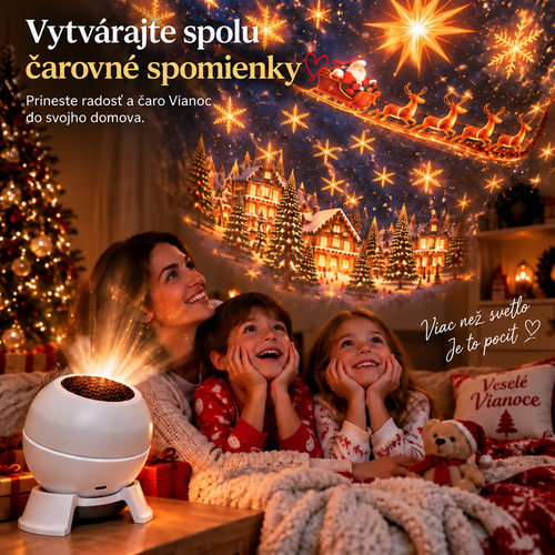 🌿3🍁Vytvorte si vianočnú rozprávku v každej miestnosti – Slávnostné nočné svetlo s projektorom 🌿
