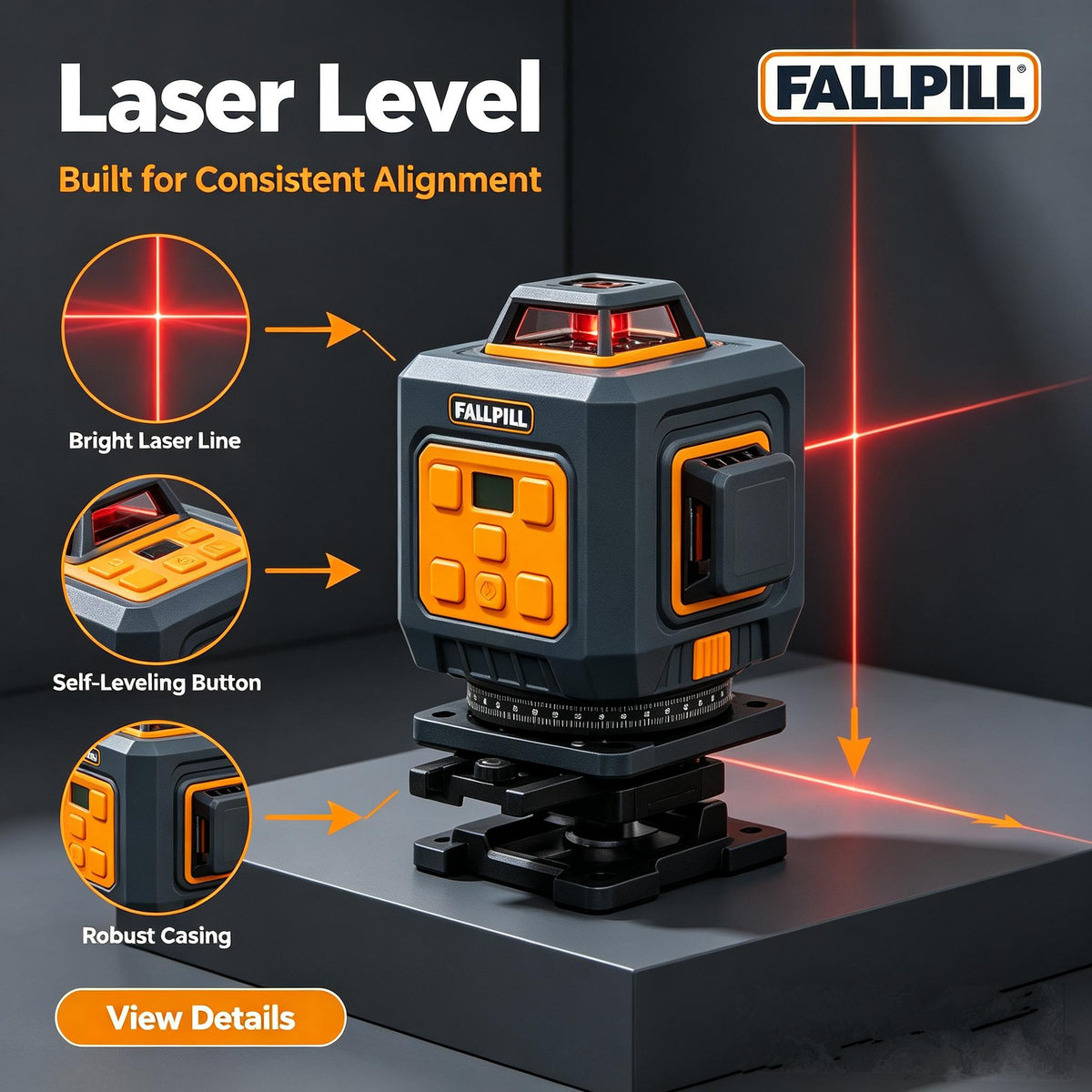 🍲FALLPILL Self-Leveling Cross Line Laser Level