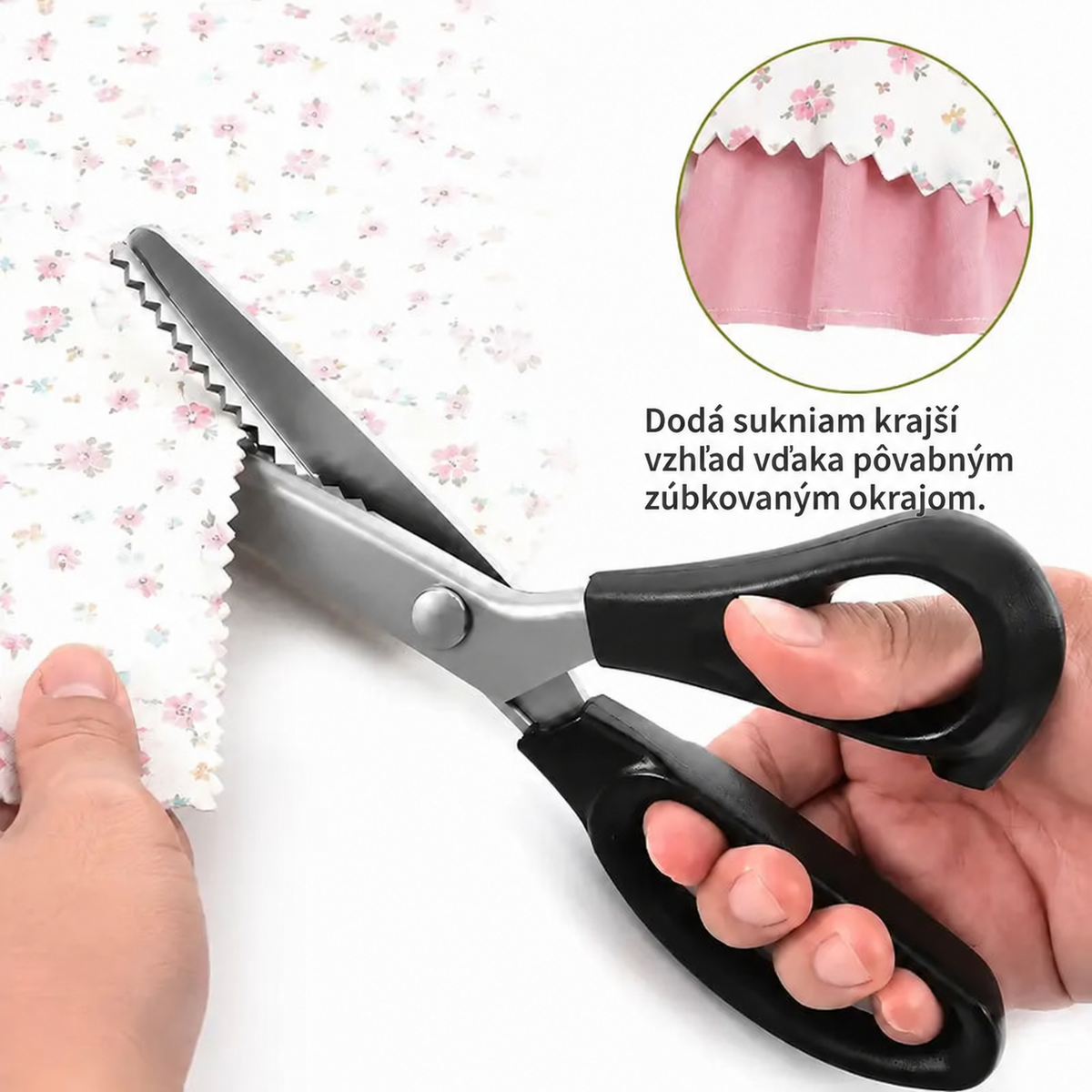 ✨Healrize® Nerezové cikcakové nožnice so zúbkovaným ostrím – ideálne na kreatívne tvorenie (DIY)✂️
