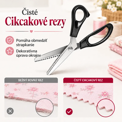 ✨Healrize® Nerezové cikcakové nožnice so zúbkovaným ostrím – ideálne na kreatívne tvorenie (DIY)✂️