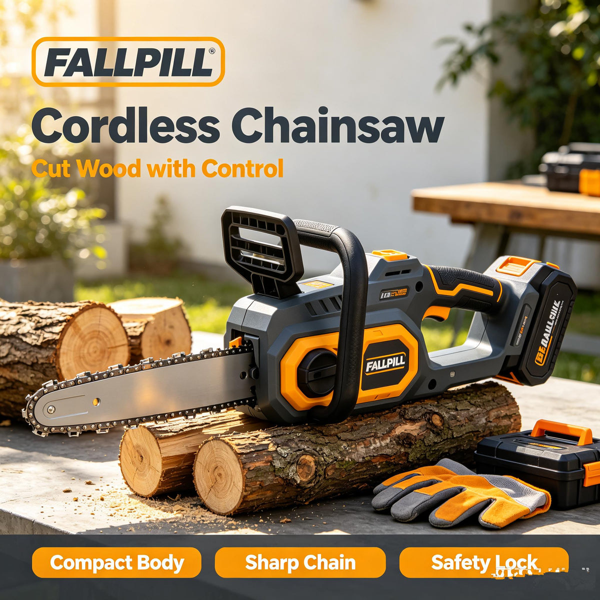 FALLPILL 20V Cordless Compact Chainsaw