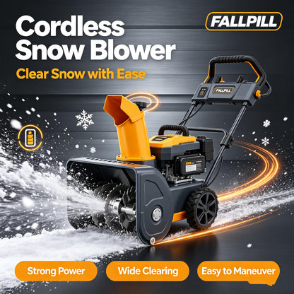 🍳FALLPILL 20V Cordless Walk-Behind Snow Blower