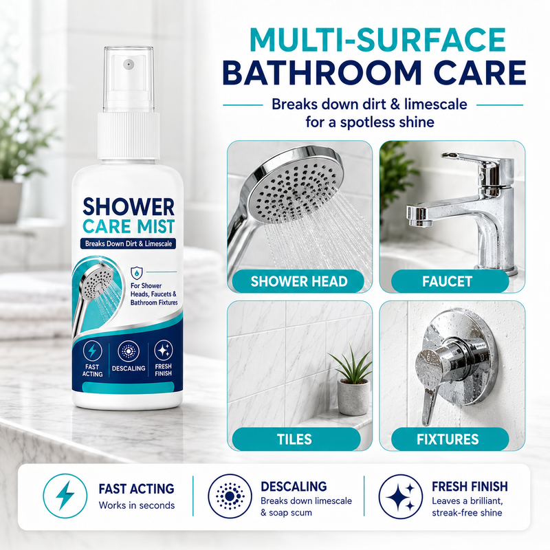 ✨𝐻𝑒𝑎𝑙𝑟𝑖𝑧𝑒® Fast-Acting Shower Limescale Remover Spray – Dissolves stubborn mineral deposits & hard water stains. Restores water flow & shine – just spray & wipe! 🚿🧼