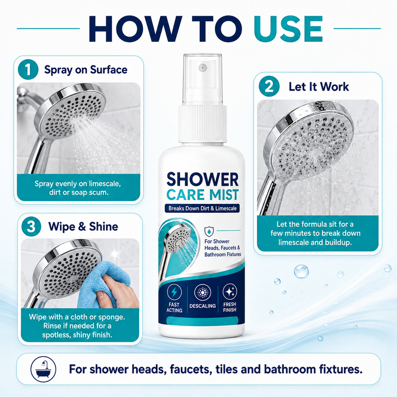 ✨𝐻𝑒𝑎𝑙𝑟𝑖𝑧𝑒® Fast-Acting Shower Limescale Remover Spray – Dissolves stubborn mineral deposits & hard water stains. Restores water flow & shine – just spray & wipe! 🚿🧼
